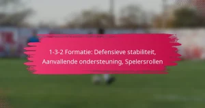 1-3-2 Formatie: Defensieve stabiliteit, Aanvallende ondersteuning, Spelersrollen