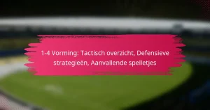 1-4 Vorming: Tactisch overzicht, Defensieve strategieën, Aanvallende spelletjes