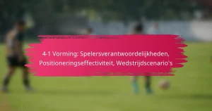 4-1 Vorming: Spelersverantwoordelijkheden, Positioneringseffectiviteit, Wedstrijdscenario’s